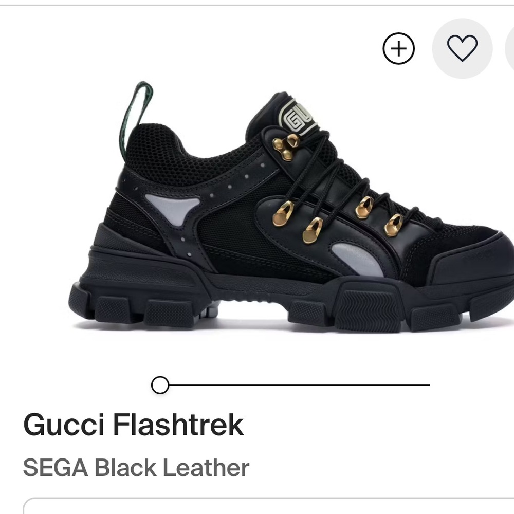Gucci Black and Gold Chunky Sneakers